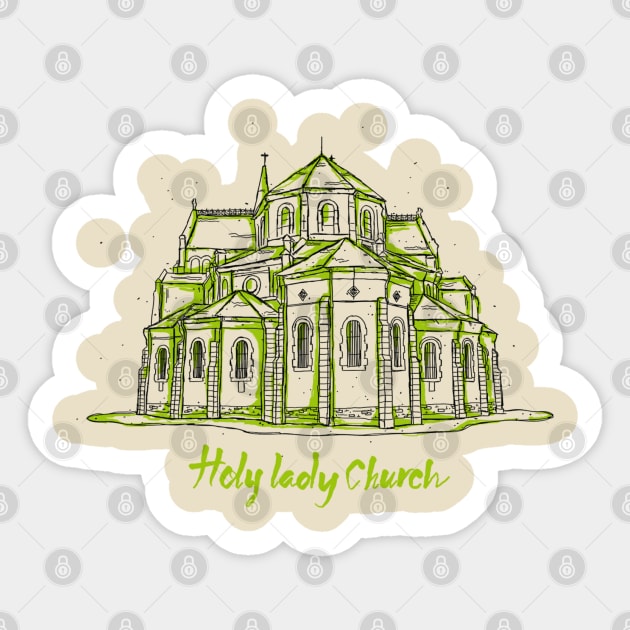 Holy lady church Sticker by OrangeFox